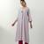 Lavender plain cotton kurta set