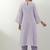 Lavender embroidered cotton kurta set