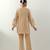 Beige plain chanderi kurta set
