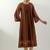 Brown plain chanderi kurta set