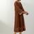 Brown plain chanderi kurta set