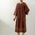 Brown plain chanderi kurta set