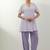 Lavender plain cotton kurta set