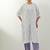 White embroidered cotton kurta set