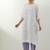 White embroidered cotton kurta set