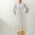 White embroidered cotton kurta set