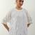 White embroidered cotton kurta set