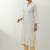 White embroidered cotton kurta set