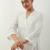 White embroidered cotton kurta set