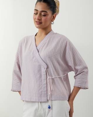 Purple woven cotton co-ord set 4