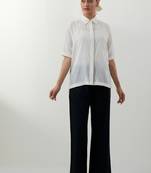 White embroidered cotton co-ord set