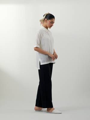 White embroidered cotton co-ord set 3