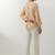 Beige woven cotton co-ord set