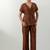 Brown plain chanderi co-ord set