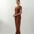 Brown plain chanderi co-ord set