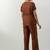 Brown plain chanderi co-ord set