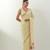 Cream plain chanderi saree