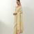 Cream plain chanderi saree