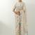 Ivory printed chanderi saree