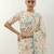 Ivory printed chanderi saree