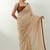 Beige plain chanderi saree