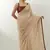 Beige plain chanderi saree