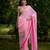 Baby pink embroidered georgette saree