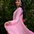 Baby pink embroidered georgette saree