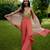 Coral printed silk jumpsuit