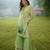 Lime green printed georgette sharara