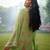 Lime green printed georgette sharara