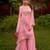 Baby pink printed georgette sharara