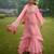 Baby pink printed georgette sharara