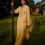 Yellow   printed georgette kurta set
