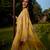 Yellow   printed georgette kurta set