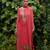 Coral   printed georgette kurta set