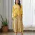 Yellow floral printed cotton dhoti jumpsuit