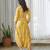 Yellow floral printed cotton jumpsuit