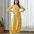 Yellow floral printed cotton jumpsuit