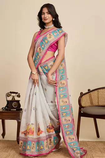 enchanting linen sarees   lightweight, breathable & perfect for intimate to grand indian weddings
