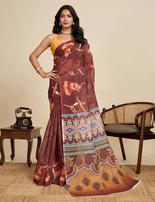 enchanting linen sarees     lightweight, breathable & perfect for intimate to grand indian weddings 1