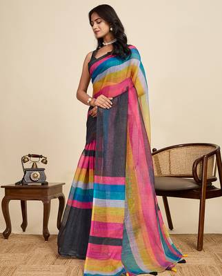 enchanting linen sarees     lightweight, breathable & perfect for intimate to grand indian weddings 2