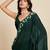Women’s georgette soft silk saree with colorful brush floral design