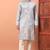 Premium grey silk embroidered kurta with sequins work & cotton pajama – festive & wedding wear