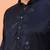 Elegant navy blue premium silk kurta with embroidery & sequins work, paired with cotton pajama     party & ethnic wear