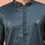 Royal teal premium silk kurta with embroidery & sequins work, paired with cotton pajama     party & celebration wear
