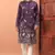 Premium wine silk embroidered kurta with sequins work & cotton pajama     wedding & festive collection