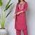 Women Maroon Rayon Embroidered Kurta With Pant