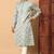Classic pista green heavy jacquard kurta with sequins embroidery & cotton pajama