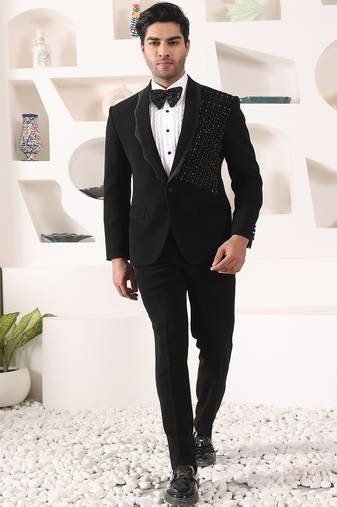 Black rayon tuxedo